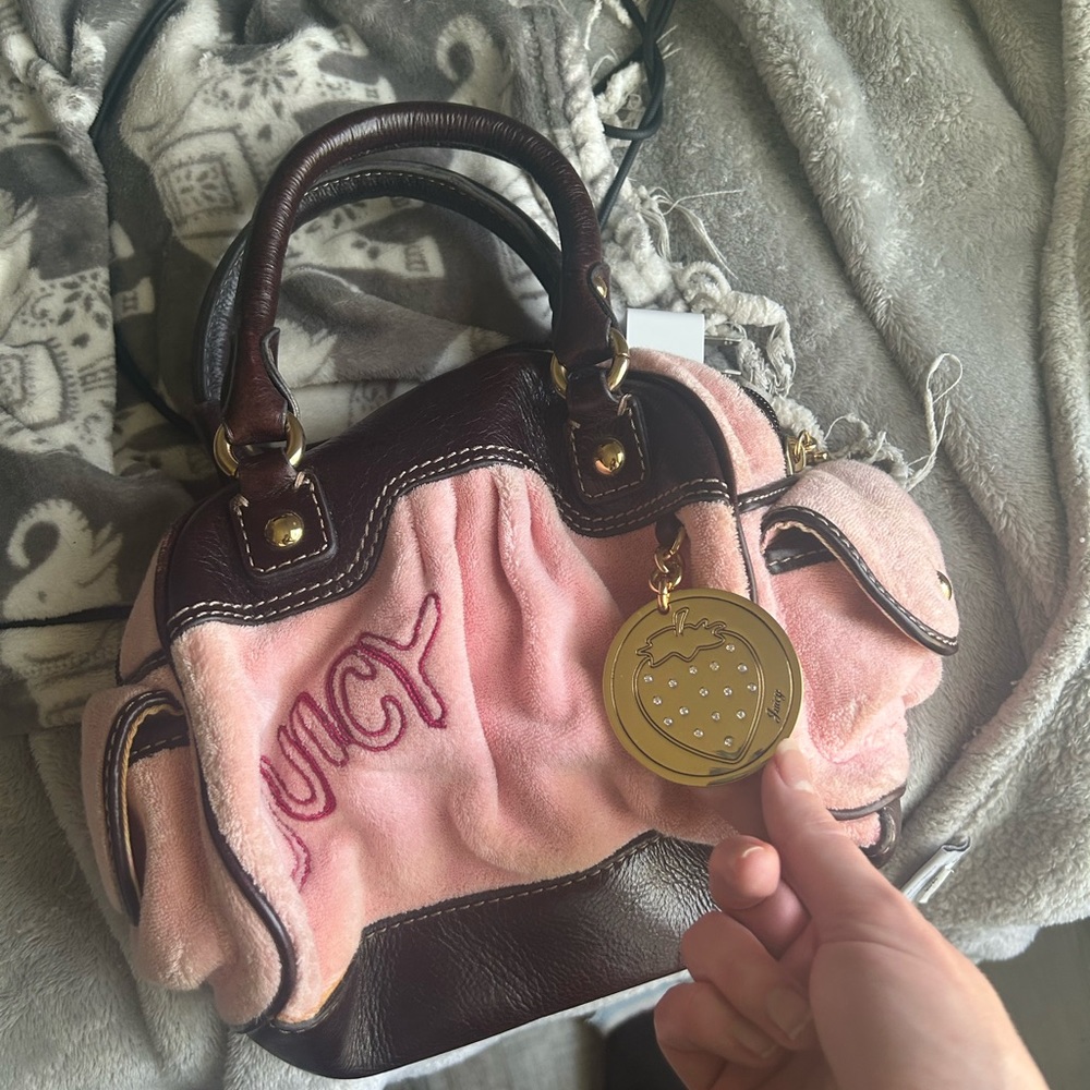 Super Rare Pink Y2K Vintage Velour Juicy Couture Purse